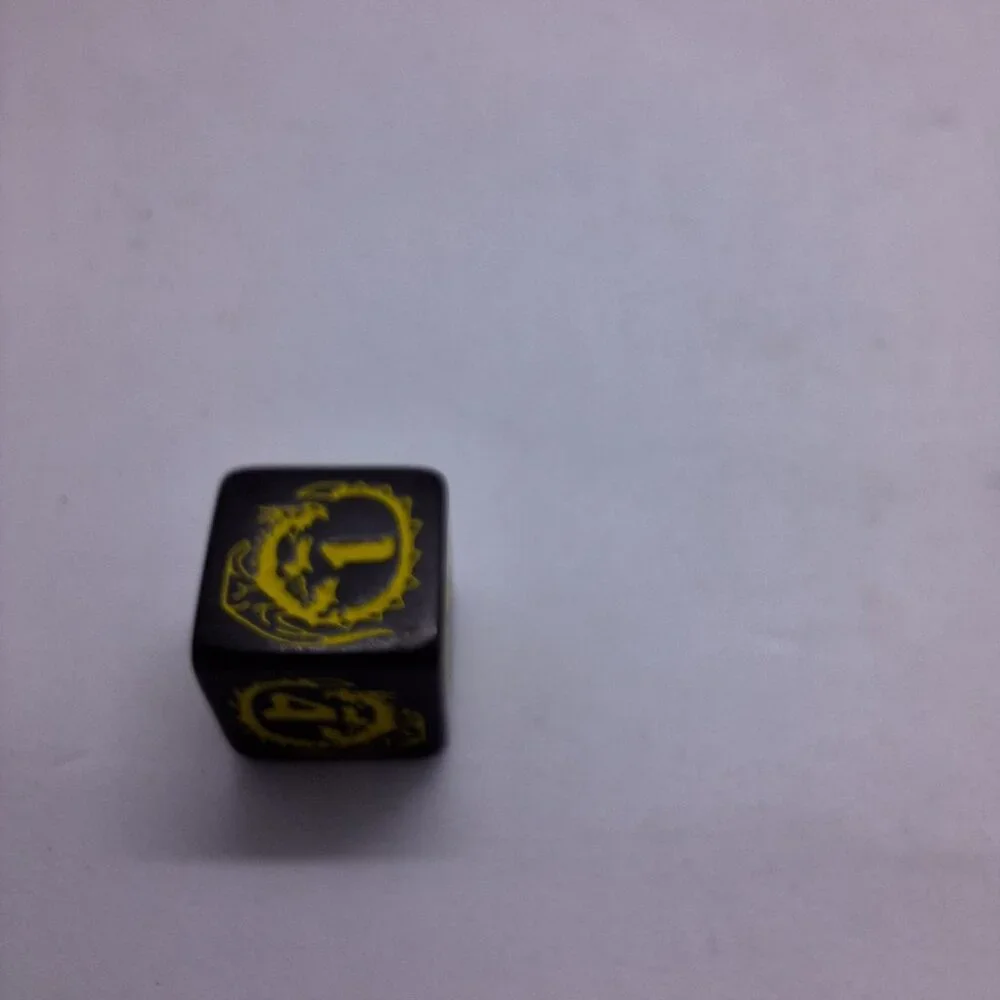 Dragons‎ RPG Dice Set Black And Yellow Role-Playing Game D&D Magic Counter MTG